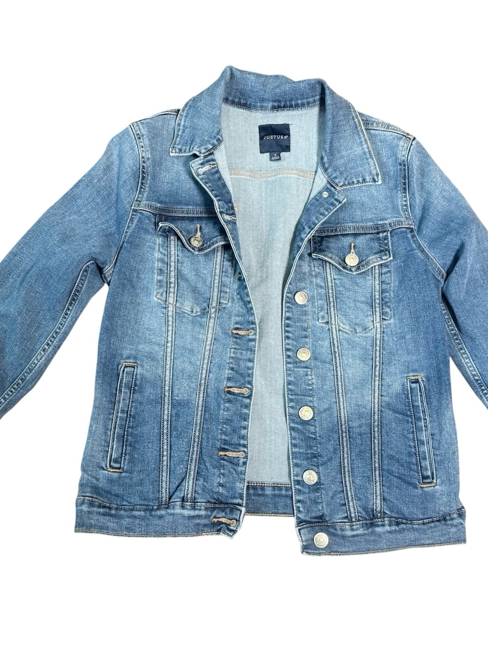 Just USA Women’s Medium Wash Blue Denim Jacket Small